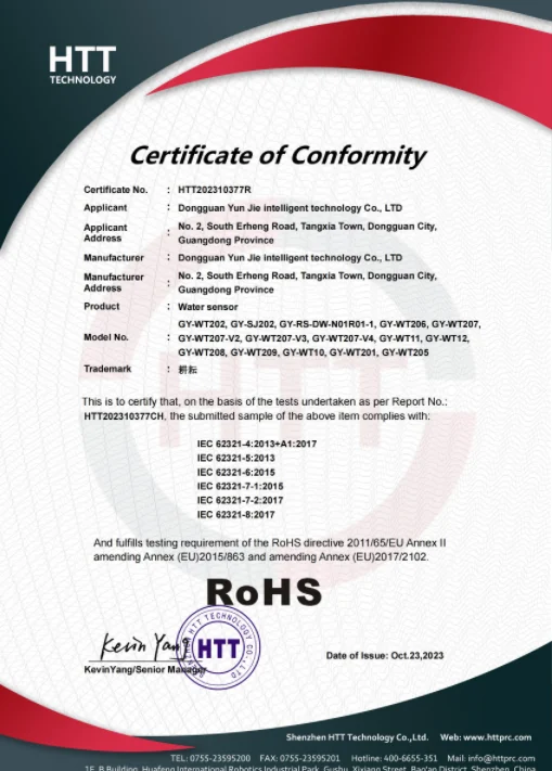 RoHS conformity