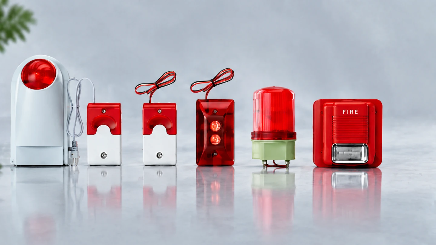 Sound and light alarm devices